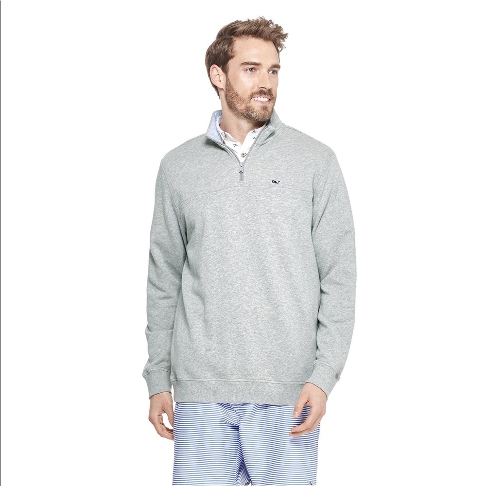 Vineyard Vines Men’s 1/4 Zip Gray Pullover Sz M - Picture 2 of 4
